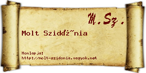Molt Szidónia névjegykártya